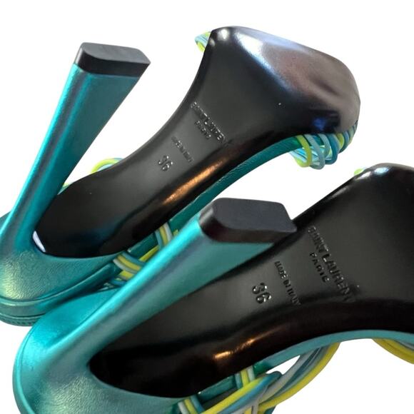 Saint Laurent Pool 105  Multi Strap High Heel Slingback Sandals EU 36 US 6 - Picture 11 of 13